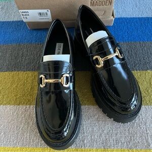NIB Steve Madden Lando Loafers in Black • 7.5